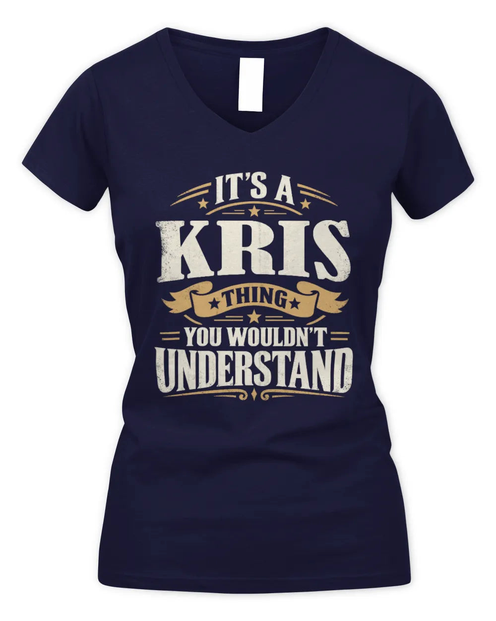 KRIS P08 TH51 - Personalized “It’s a/an [NAME] Thing – You Wouldn’t Understand” Shirt - Women's V-Neck T-Shirt - Navy