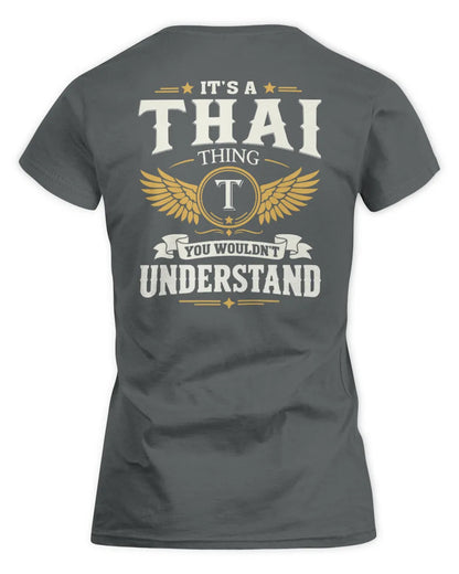 THAI KT06-M008 It’s a [NAME] Thing – You Wouldn’t Understand | Personalized Vintage T-Shirt - Women's Standard T-Shirt - Charcoal