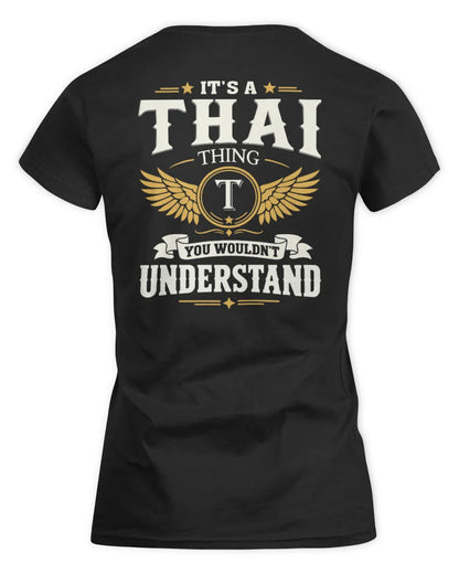 THAI KT06-M008 It’s a [NAME] Thing – You Wouldn’t Understand | Personalized Vintage T-Shirt - Women's Standard T-Shirt - Black