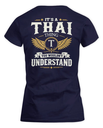 THAI KT06-M008 It’s a [NAME] Thing – You Wouldn’t Understand | Personalized Vintage T-Shirt - Women's Standard T-Shirt - Navy