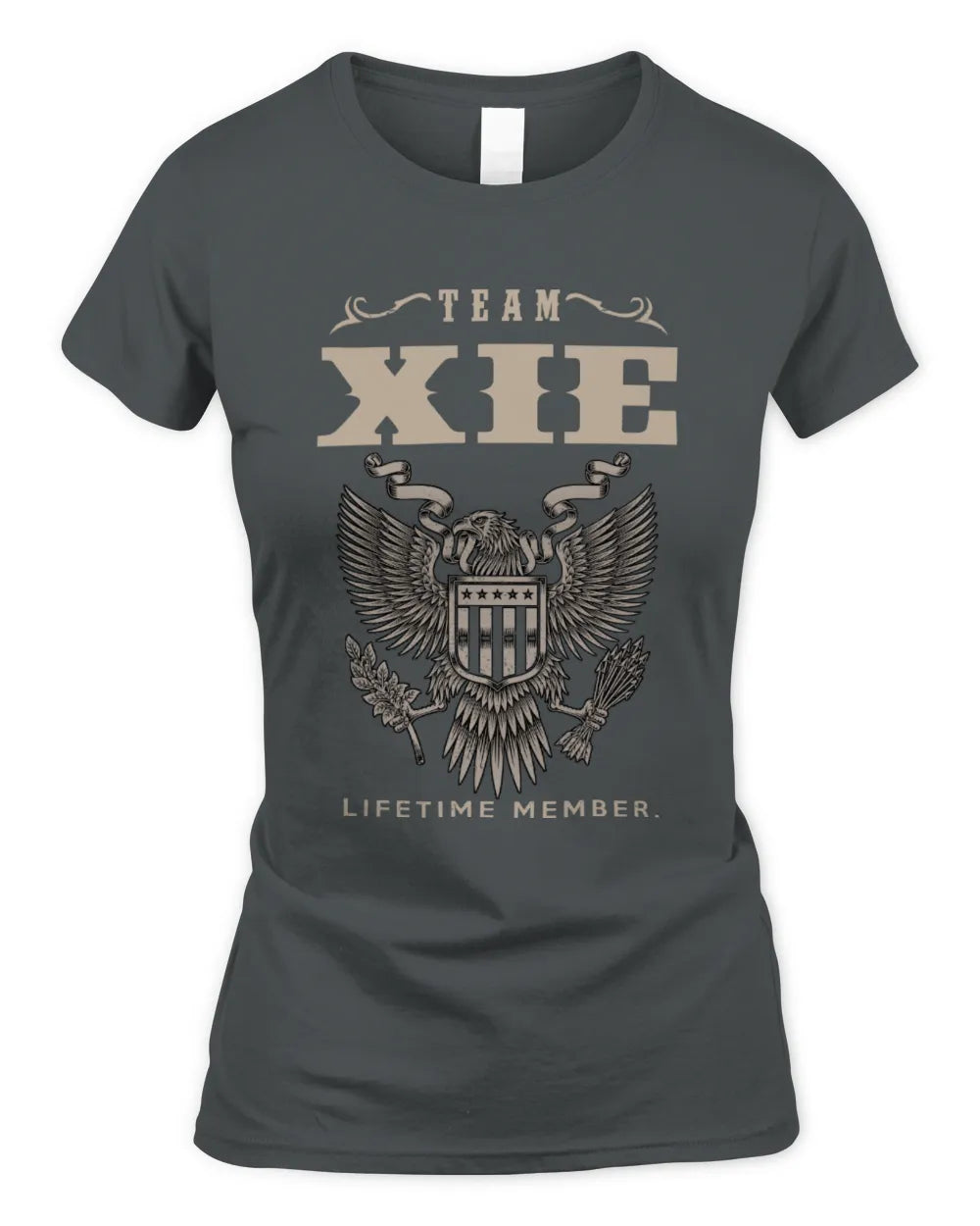 XIE TP06-K82 – Personalized Classic Style Apparel “Team NAME Lifetime Member” - Women's Standard T-Shirt - Charcoal