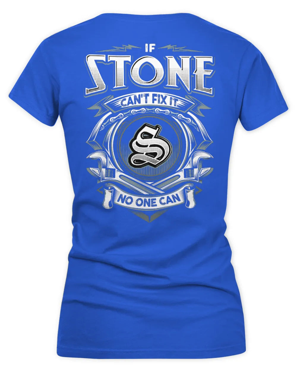STONE AP81-K4-626 - Personalized Ahmed Quote Apparel “If Ahmed Can't Fix It, No One Can” - Women's V-Neck T-Shirt - Royal
