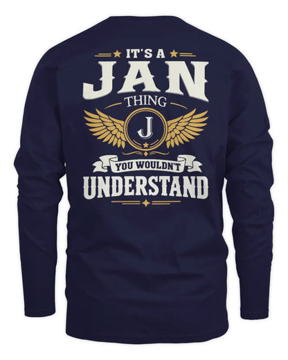 JAN KT06-M008 It’s a [NAME] Thing – You Wouldn’t Understand | Personalized Vintage T-Shirt - Men's Long Sleeved T-Shirt - Navy