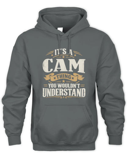 CAM P08 TH51 - Personalized “It’s a/an [NAME] Thing – You Wouldn’t Understand” Shirt - Unisex Hoodie - Charcoal