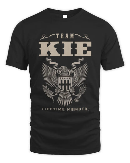 KIE TP06-K82 – Personalized Classic Style Apparel “Team NAME Lifetime Member” - Unisex Standard T-Shirt - Black