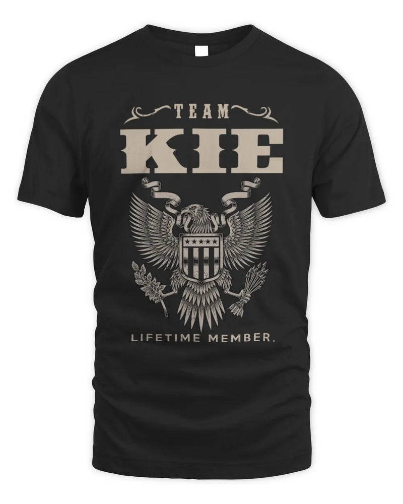 KIE TP06-K82 – Personalized Classic Style Apparel “Team NAME Lifetime Member” - Unisex Standard T-Shirt - Black