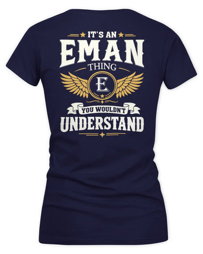 EMAN KT06-M008 It’s a [NAME] Thing – You Wouldn’t Understand | Personalized Vintage T-Shirt - Women's V-Neck T-Shirt - Navy