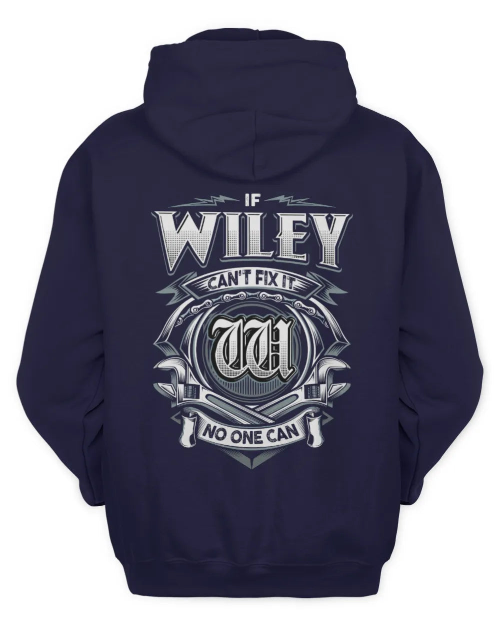 WILEY AP81-K4-626 - Personalized Ahmed Quote Apparel “If Ahmed Can't Fix It, No One Can” - Unisex Hoodie - Navy