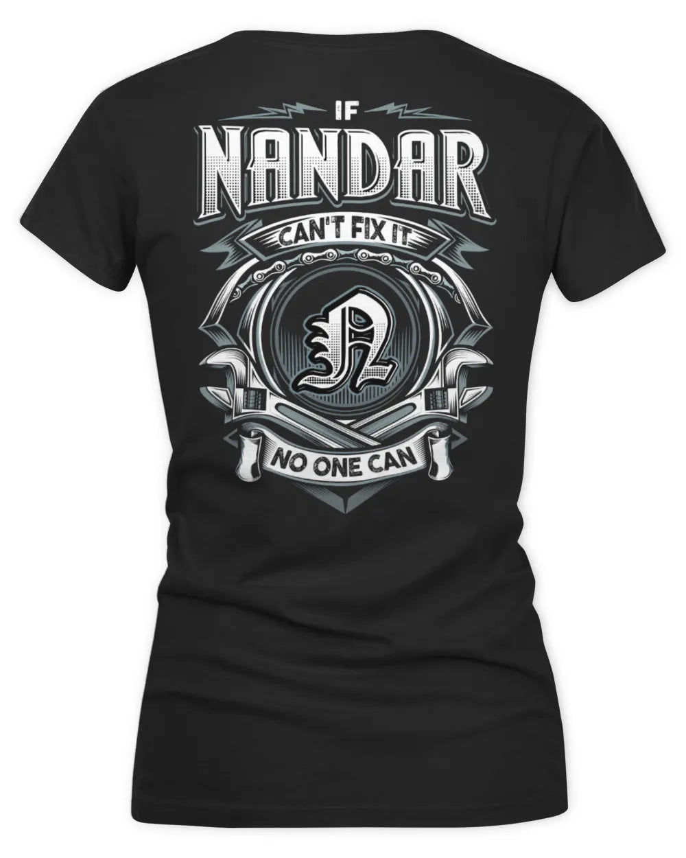 NANDAR AP81-K4-626 - Personalized Ahmed Quote Apparel “If Ahmed Can't Fix It, No One Can” - Women's V-Neck T-Shirt - Black