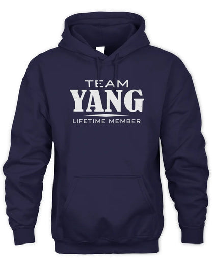 YANG BL62-K4-128 - Personalized “Team NAME Lifetime Member” - Unisex Hoodie - Navy