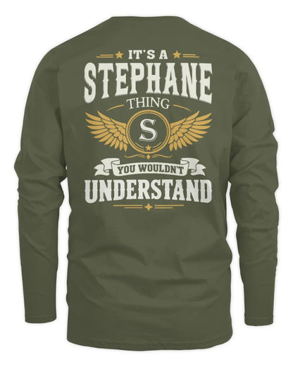STEPHANE KT06-M008 It’s a [NAME] Thing – You Wouldn’t Understand | Personalized Vintage T-Shirt - Men's Long Sleeved T-Shirt - Military Green