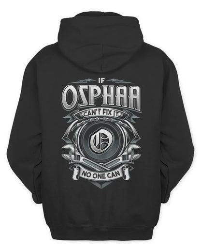 OSPHAA AP81-K4-626 - Personalized Ahmed Quote Apparel “If Ahmed Can't Fix It, No One Can” - Unisex Hoodie - Black