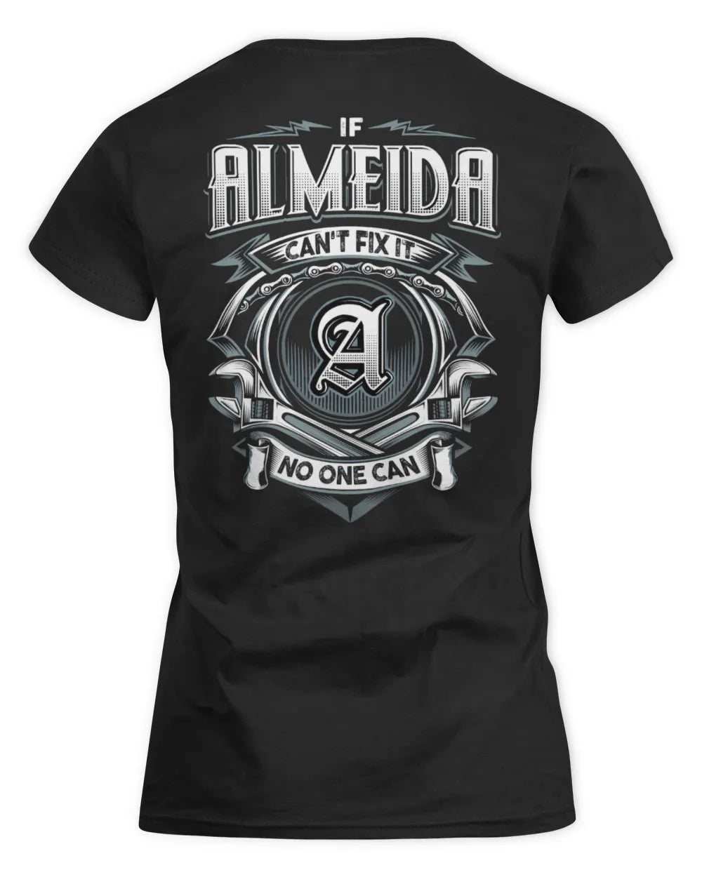 ALMEIDA AP81-K4-626 - Personalized Ahmed Quote Apparel “If Ahmed Can't Fix It, No One Can” - Women's Standard T-Shirt - Black