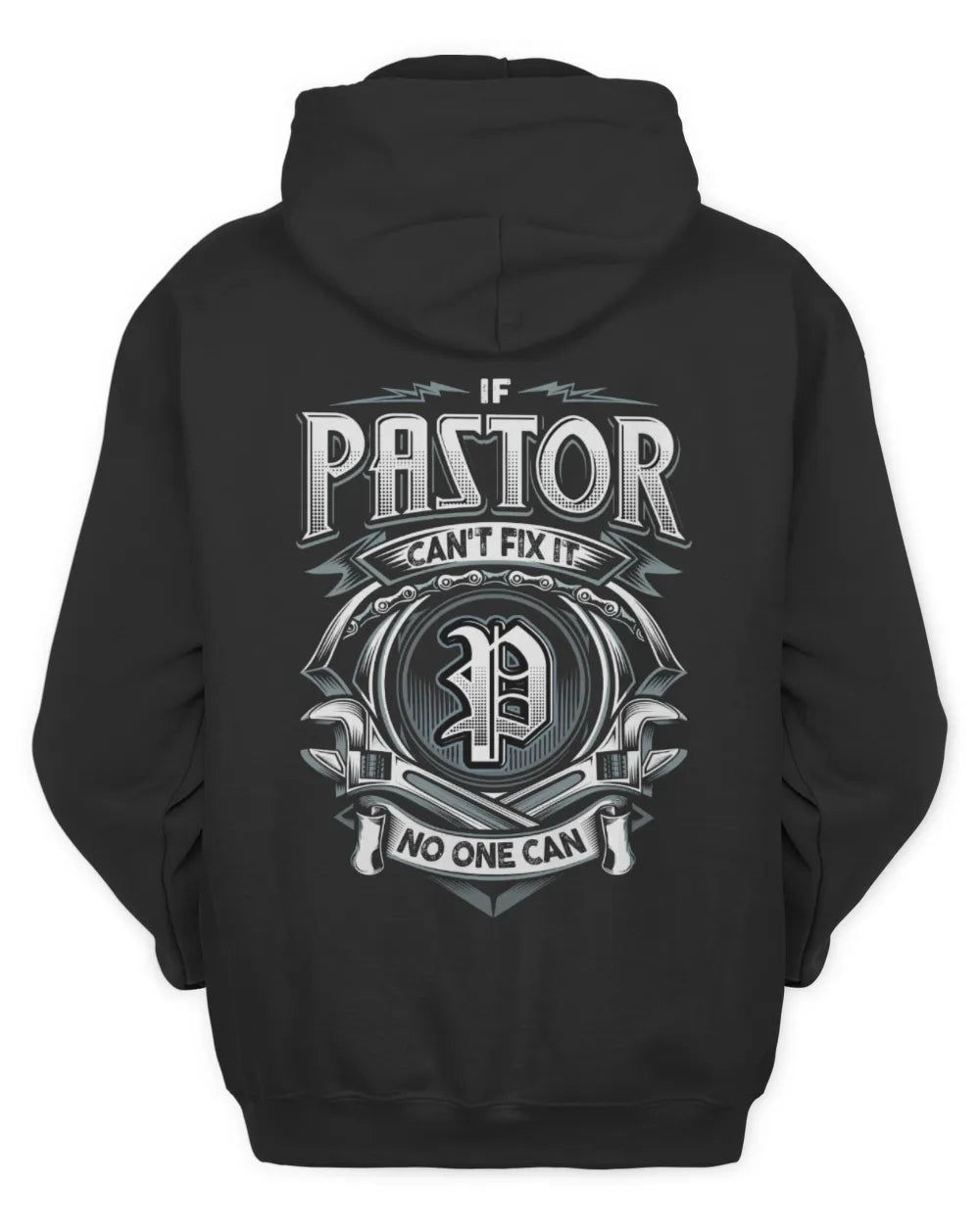 PASTOR AP81-K4-626 - Personalized Ahmed Quote Apparel “If Ahmed Can't Fix It, No One Can” - Unisex Hoodie - Black