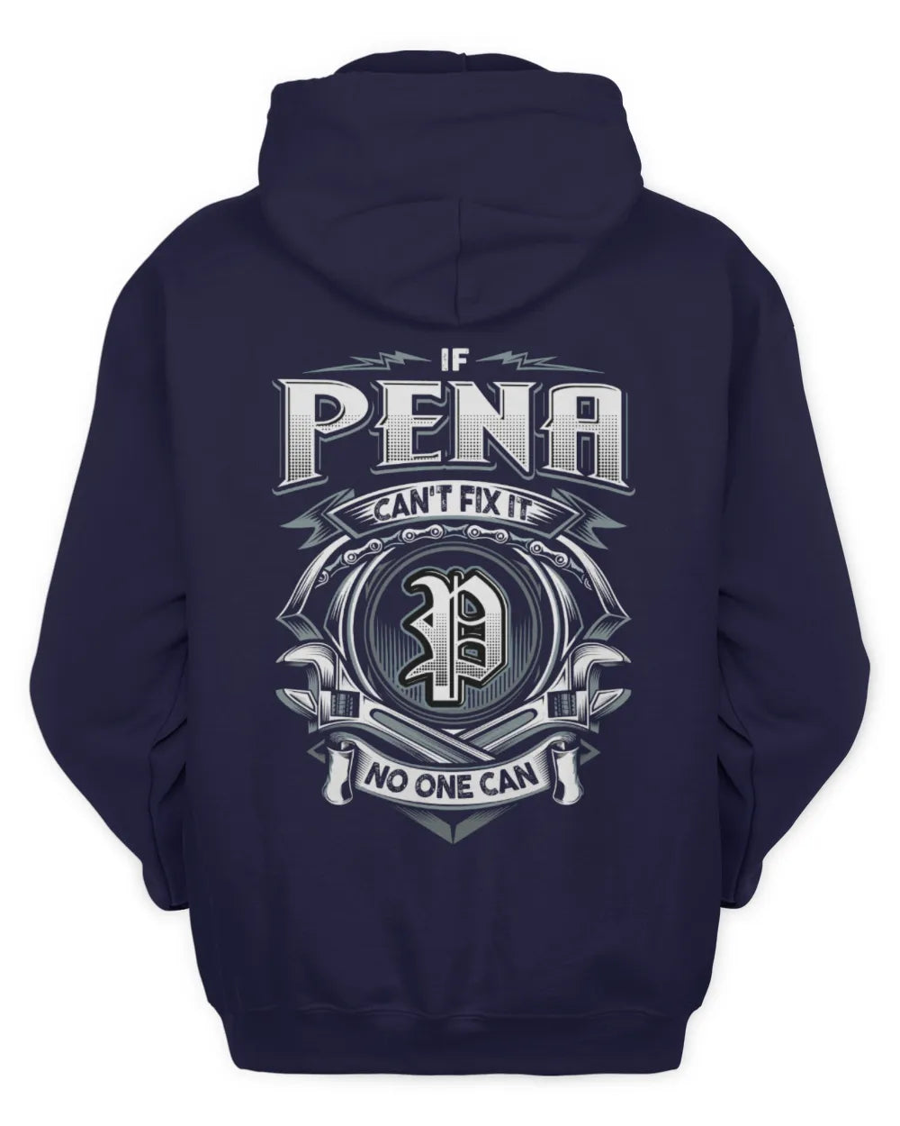 PENA AP81-K4-626 - Personalized Ahmed Quote Apparel “If Ahmed Can't Fix It, No One Can” - Unisex Hoodie - Navy