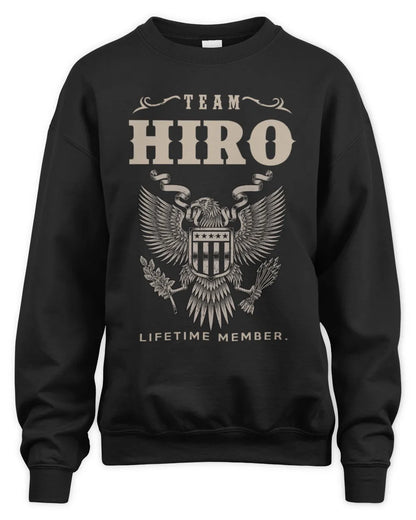 HIRO TP06-K82 – Personalized Classic Style Apparel “Team NAME Lifetime Member” - Unisex Sweatshirt - Black