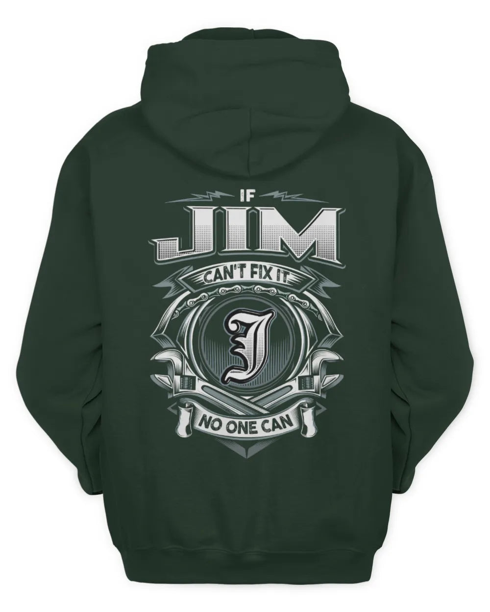 JIM AP81-K4-626 - Personalized Ahmed Quote Apparel “If Ahmed Can't Fix It, No One Can” - Unisex Hoodie - Forest Green