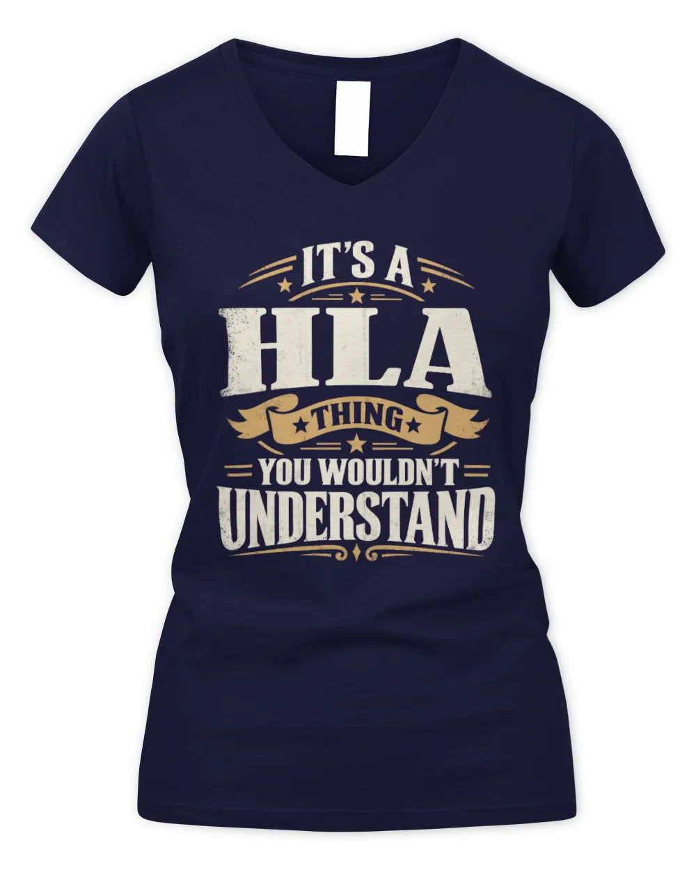 HLA P08 TH51 - Personalized “It’s a/an [NAME] Thing – You Wouldn’t Understand” Shirt - Women's V-Neck T-Shirt - Navy