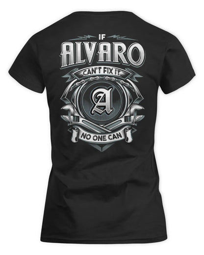 ALVARO AP81-K4-626 - Personalized Ahmed Quote Apparel “If Ahmed Can't Fix It, No One Can” - Women's Standard T-Shirt - Black