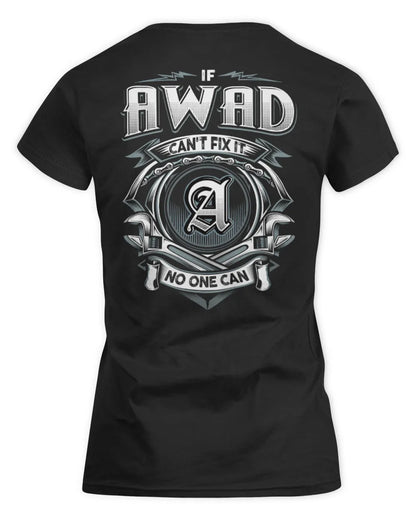 AWAD AP81-K4-626 - Personalized Ahmed Quote Apparel “If Ahmed Can't Fix It, No One Can” - Women's Standard T-Shirt - Black