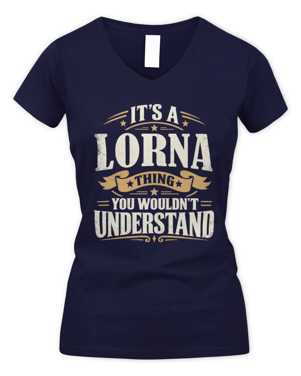 LORNA P08 TH51 - Personalized “It’s a/an [NAME] Thing – You Wouldn’t Understand” Shirt - Women's V-Neck T-Shirt - Navy