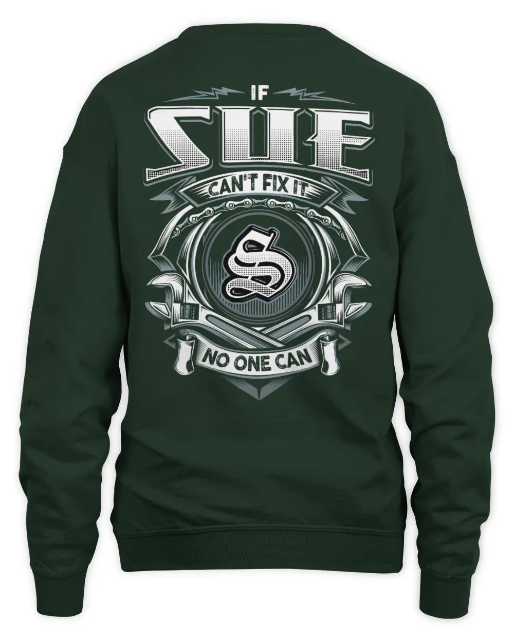 SUE AP81-K4-626 - Personalized Ahmed Quote Apparel “If Ahmed Can't Fix It, No One Can” - Unisex Sweatshirt - Forest Green