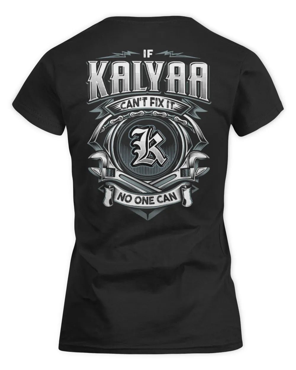 KALYAA AP81-K4-626 - Personalized Ahmed Quote Apparel “If Ahmed Can't Fix It, No One Can” - Women's Standard T-Shirt - Black