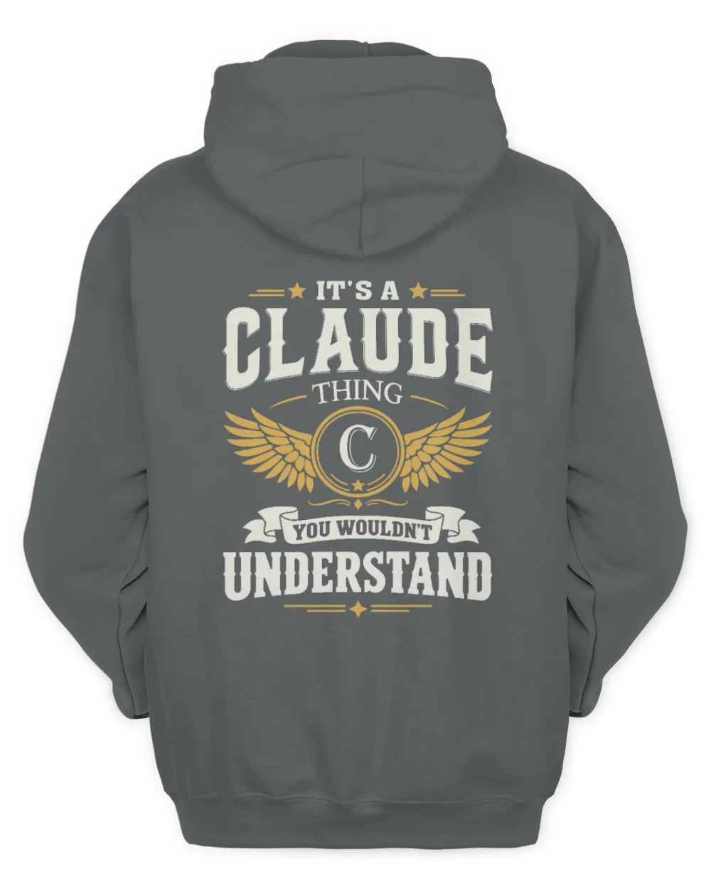 CLAUDE KT06-M008 It’s a [NAME] Thing – You Wouldn’t Understand | Personalized Vintage T-Shirt - Unisex Hoodie - Charcoal