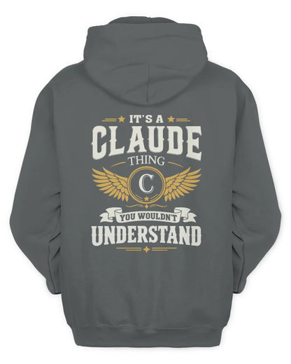 CLAUDE KT06-M008 It’s a [NAME] Thing – You Wouldn’t Understand | Personalized Vintage T-Shirt - Unisex Hoodie - Charcoal
