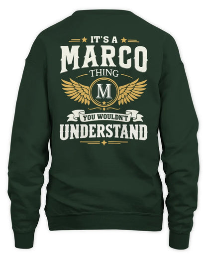 MARCO KT06-M008 It’s a [NAME] Thing – You Wouldn’t Understand | Personalized Vintage T-Shirt - Unisex Sweatshirt - Forest Green