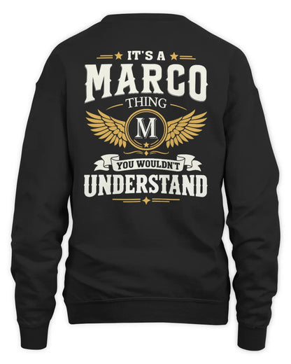 MARCO KT06-M008 It’s a [NAME] Thing – You Wouldn’t Understand | Personalized Vintage T-Shirt - Unisex Sweatshirt - Black