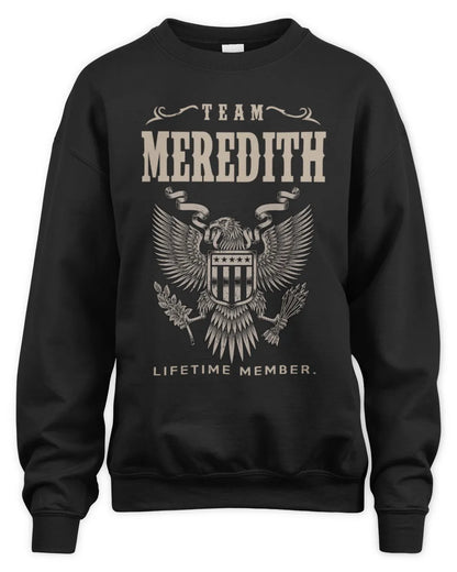 MEREDITH TP06-K82 – Personalized Classic Style Apparel “Team NAME Lifetime Member” - Unisex Sweatshirt - Black