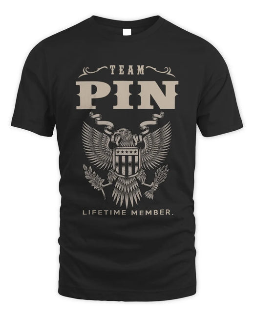 PIN TP06-K82 – Personalized Classic Style Apparel “Team NAME Lifetime Member”