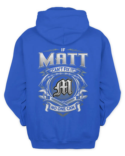 MATT AP81-K4-626 - Personalized Ahmed Quote Apparel “If Ahmed Can't Fix It, No One Can” - Unisex Hoodie - Royal
