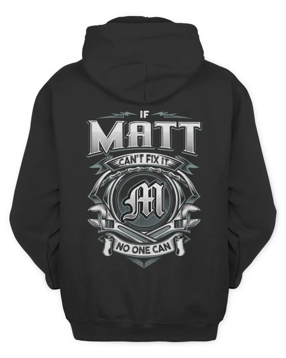 MATT AP81-K4-626 - Personalized Ahmed Quote Apparel “If Ahmed Can't Fix It, No One Can” - Unisex Hoodie - Black