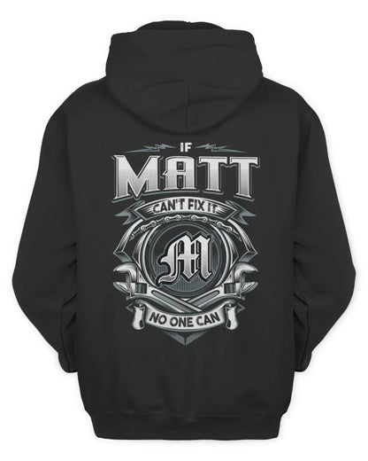 MATT AP81-K4-626 - Personalized Ahmed Quote Apparel “If Ahmed Can't Fix It, No One Can” - Unisex Hoodie - Black