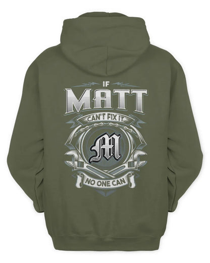 MATT AP81-K4-626 - Personalized Ahmed Quote Apparel “If Ahmed Can't Fix It, No One Can” - Unisex Hoodie - Military Green