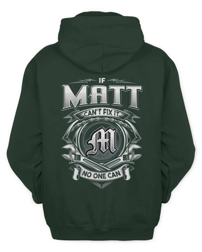 MATT AP81-K4-626 - Personalized Ahmed Quote Apparel “If Ahmed Can't Fix It, No One Can” - Unisex Hoodie - Forest Green