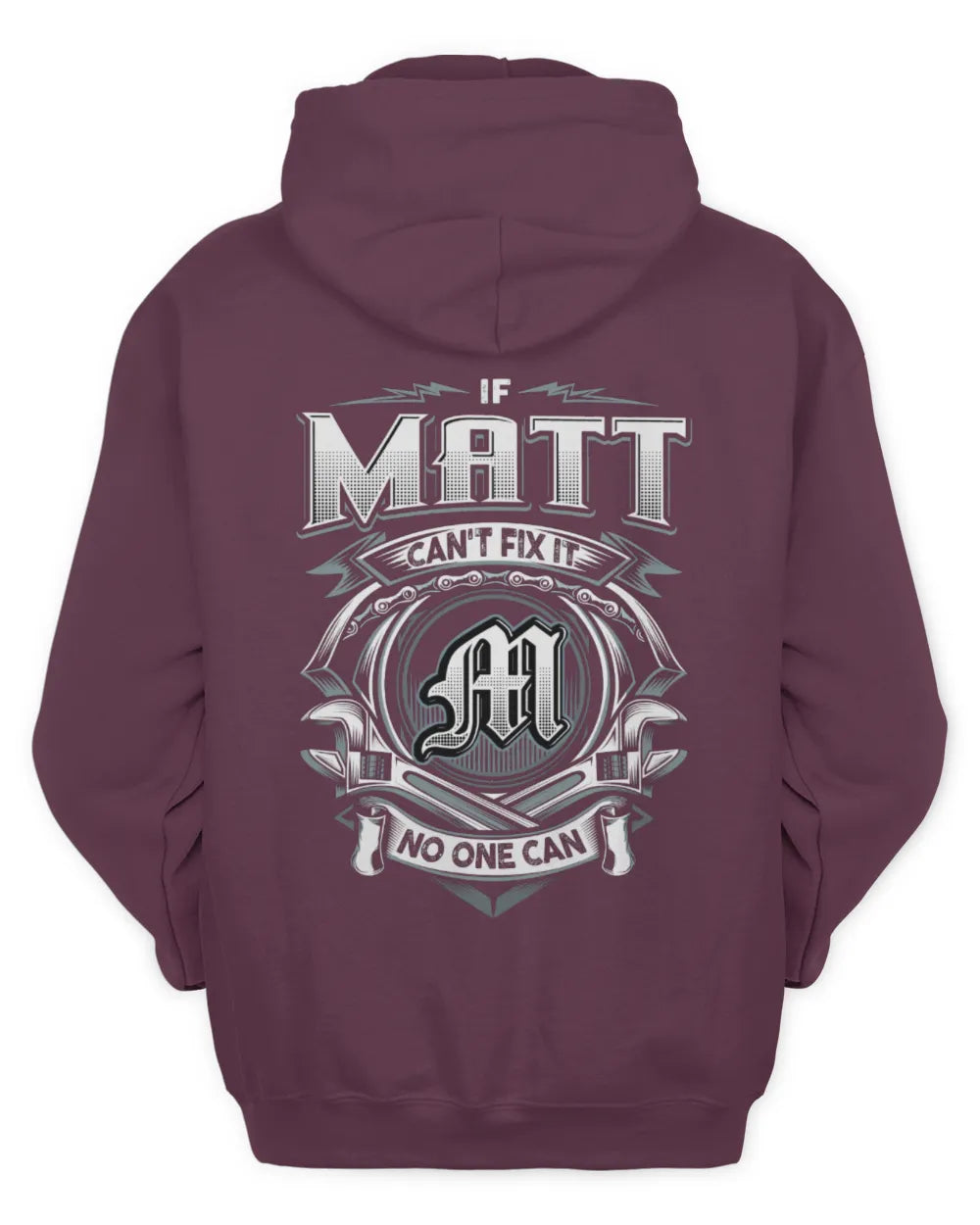 MATT AP81-K4-626 - Personalized Ahmed Quote Apparel “If Ahmed Can't Fix It, No One Can” - Unisex Hoodie - Maroon