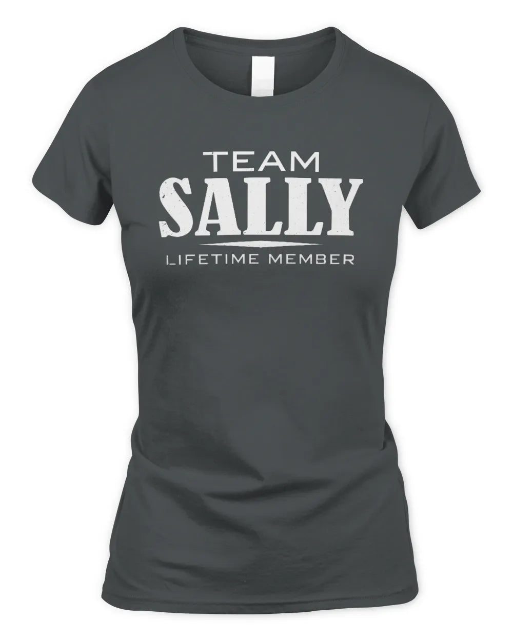 SALLY BL62-K4-128 - Personalized “Team NAME Lifetime Member” - Women's Standard T-Shirt - Charcoal