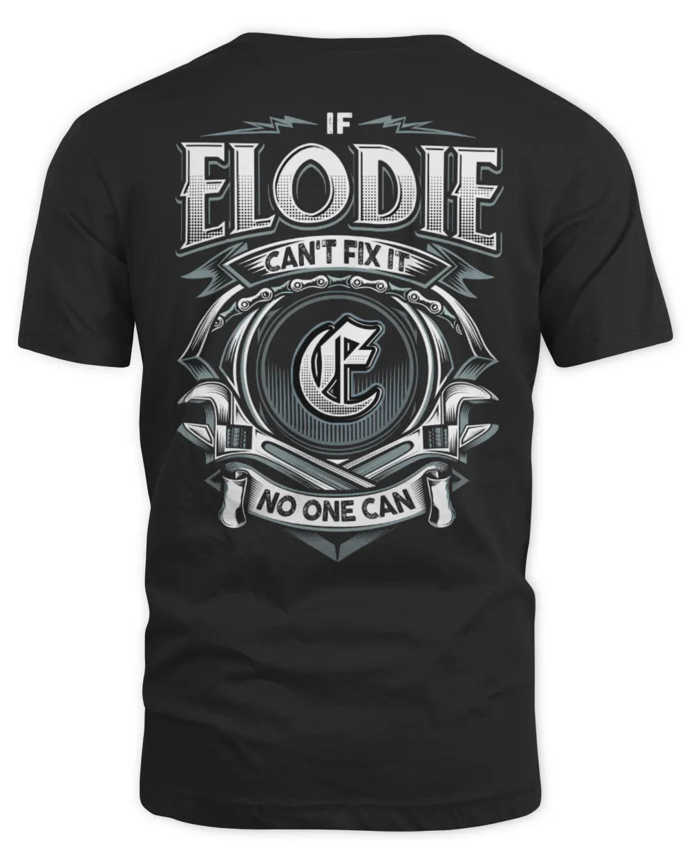 ELODIE AP81-K4-626 - Personalized Ahmed Quote Apparel “If Ahmed Can't Fix It, No One Can” - Unisex Standard T-Shirt - Black