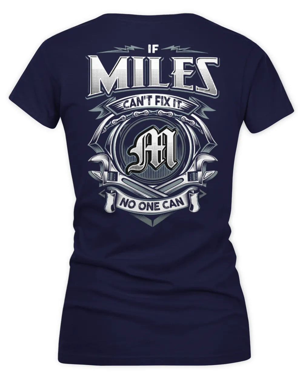 MILES AP81-K4-626 - Personalized Ahmed Quote Apparel “If Ahmed Can't Fix It, No One Can” - Women's V-Neck T-Shirt - Navy