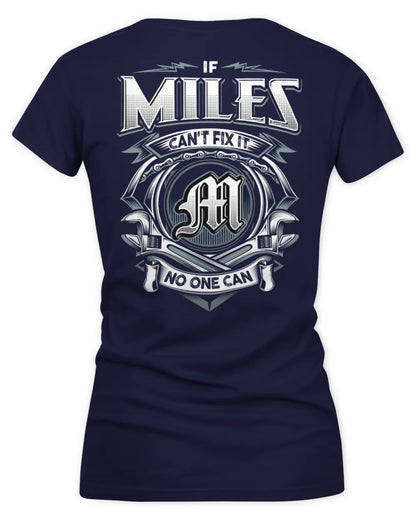 MILES AP81-K4-626 - Personalized Ahmed Quote Apparel “If Ahmed Can't Fix It, No One Can” - Women's V-Neck T-Shirt - Navy
