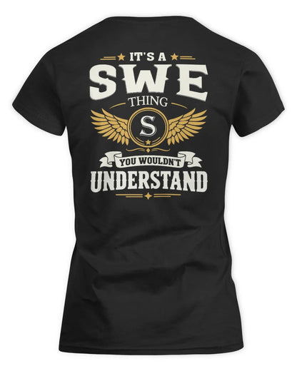 SWE KT06-M008 It’s a [NAME] Thing – You Wouldn’t Understand | Personalized Vintage T-Shirt - Women's Standard T-Shirt - Black