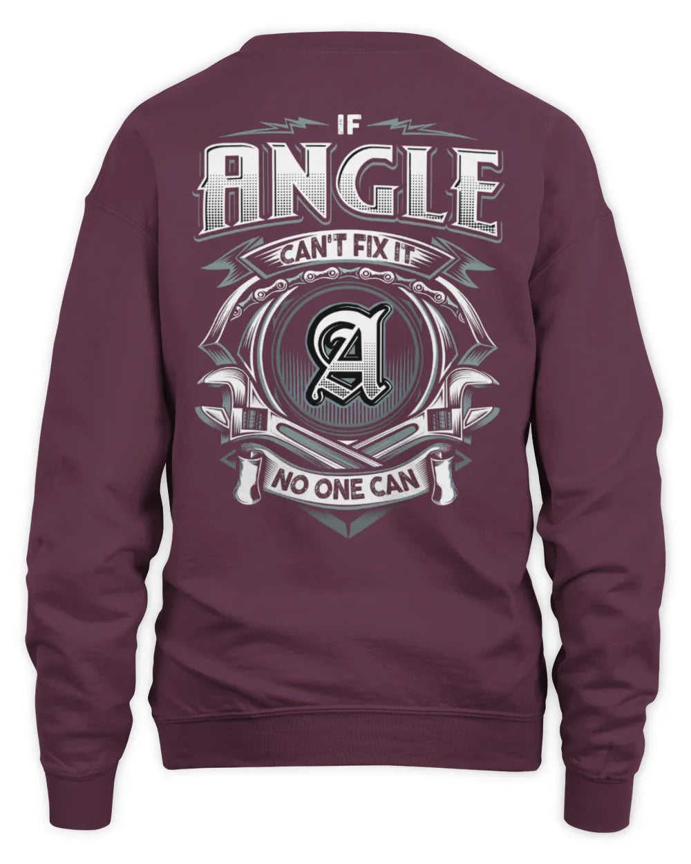 ANGLE AP81-K4-626 - Personalized Ahmed Quote Apparel “If Ahmed Can't Fix It, No One Can” - Unisex Sweatshirt - Maroon