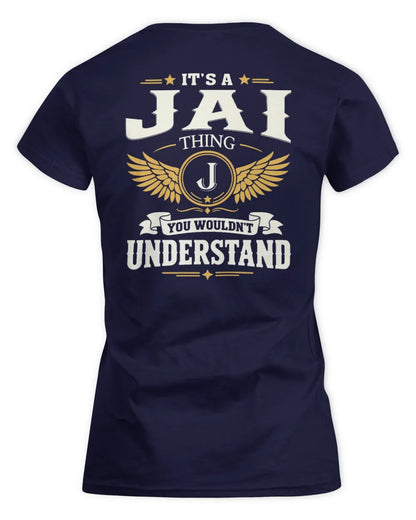 JAI KT06-M008 It’s a [NAME] Thing – You Wouldn’t Understand | Personalized Vintage T-Shirt - Women's Standard T-Shirt - Navy