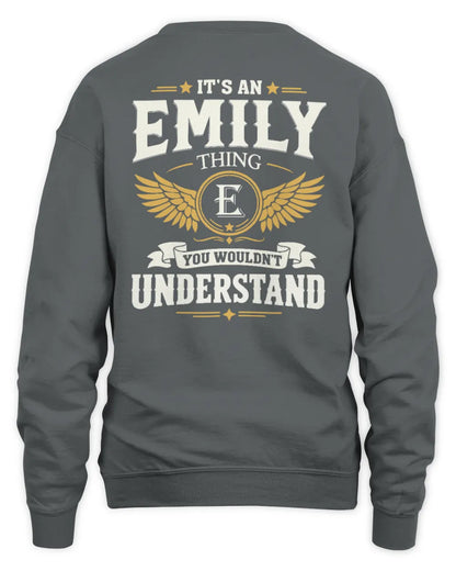 EMILY KT06-M008 It’s a [NAME] Thing – You Wouldn’t Understand | Personalized Vintage T-Shirt - Unisex Sweatshirt - Charcoal