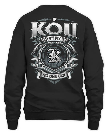 KOU AP81-K4-626 - Personalized Ahmed Quote Apparel “If Ahmed Can't Fix It, No One Can” - Unisex Sweatshirt - Black