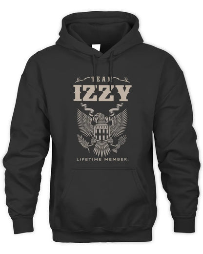 IZZY TP06-K82 – Personalized Classic Style Apparel “Team NAME Lifetime Member” - Unisex Hoodie - Black