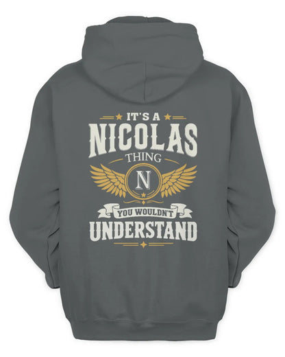 NICOLAS KT06-M008 It’s a [NAME] Thing – You Wouldn’t Understand | Personalized Vintage T-Shirt - Unisex Hoodie - Charcoal